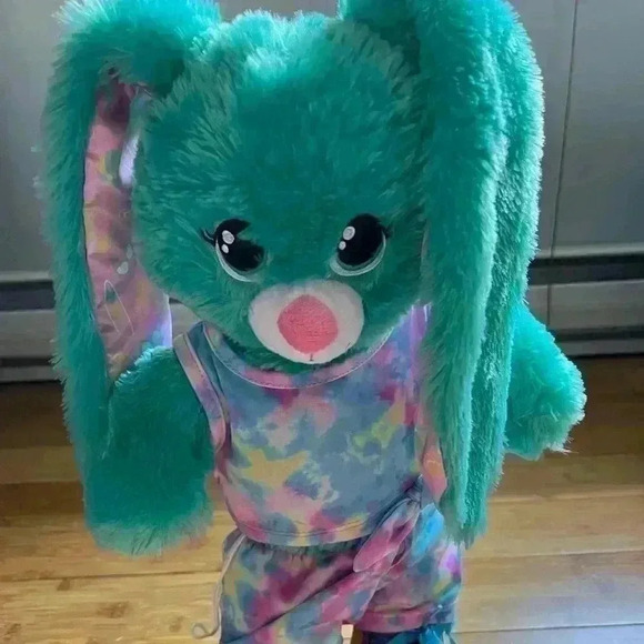 Build A Bear BAB BEACH BUNNY Summer Ocean Vibes Green Teal Stuffed Plush '21 - Picture 6 of 7